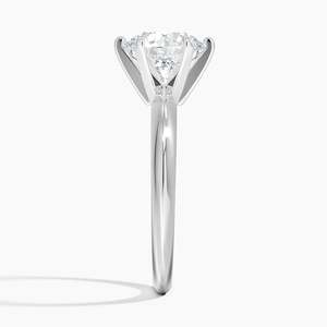 Bague de fiançailles solitaire en diamant rond de 2 carats, certifiée IGI, or rose 14 carats, 6 griffes, bijoux de luxe pour mariage et soirée - Product Image 4