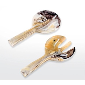 Ensemble de mini-fourchettes et cuillères à salade en résine faites à la main, finition brillante, pour la maison et l'hôtellerie, ustensiles de cuisine et de table - Product Image 6