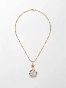 14k <b>Gold</b> Round Lab Grown Diamond <b>Pendant</b> Pave Blackened Bezel Set Minimalist Removable Charm Everyday Wear 10k 18k Real <b>Gold</b> - Product Image 4