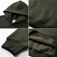 Sweat-shirt à capuche épais pour hommes, doublé polaire, coupe oversize à épaules tombantes, vierge, personnalisable avec logo, style streetwear, vente en gros