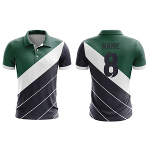 Chemise zippée à manches courtes pour homme, en tissu jersey, anti-plis, imprimée numériquement, avec poche, style décontracté, longueur standard - Product Image 3
