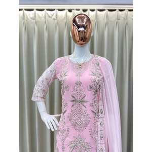 Hermosa parte superior e inferior de ropa de fiesta con Conjunto elegante de tamaño Dupatta XL - Product Image 5