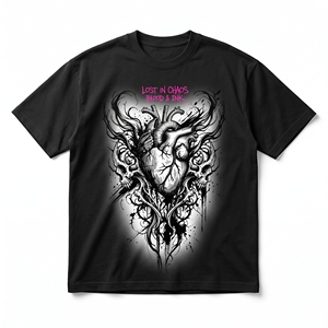 Custom Cybernetic Digital Camo Skull Graphic Men's Black Heavyweight T-<b>Shirt</b> Techwear Futuristic Skull Tee - Product Image 6