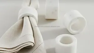 Lujoso Juego de 2 piezas de servilleteros de resina hechos a mano para diseños únicos de Color azul para elegantes cenas bodas MESA DE Hotel - Product Image 4