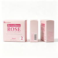 Boîte personnalisée de shampoing sec rose pastel mat avec blocs de couleur audacieux et design aux coins arrondis pour produit capillaire au parfum floral