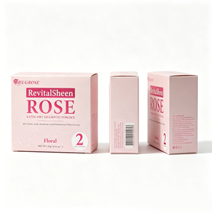 Boîte personnalisée <span class=keywords><strong>de</strong></span> shampoing sec rose pastel mat avec blocs <span class=keywords><strong>de</strong></span> couleur audacieux et design aux coins arrondis pour produit capillaire au parfum floral - Product Image 1