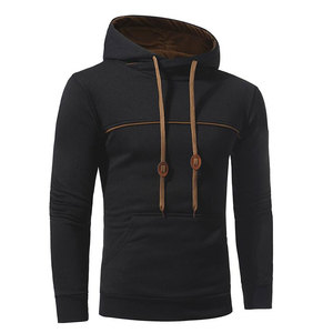 Sweat-shirt à capuche pour homme, coupe ajustée, cordon de serrage contrastant, décontracté - Product Image 1