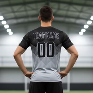 เสื้อฟุตบอลชายแบบสั้นสีเหลือง/เขียวพิมพ์ลายแบบระบายอากาศได้ดี ทรงปกติ ผลิตตามสั่ง ทำจากโพลีเอสเตอร์ 100% - Product Image 2