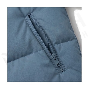 Hooded Quilted Waterproof <b>Bubble</b> Jacket Black Full Sleeve Winter Windproof Cotton Shell Knitted Fabric Polyester Filling Stand - Product Image 5