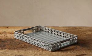 Plateau de service rond en rotin de qualité supérieure, idéal pour les restaurants et les hôtels, comme centre de table luxueux. - Product Image 6