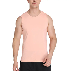 Camisetas de Gimnasio para Hombre de Alta Calidad, Personalizadas, de Color Sólido, Transpirables, Ecológicas, de Algodón/Bambú, Tejidas, para Fitness - Product Image 1