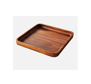 Assiettes de service carrées écologiques en bois pour la maison, l'hôtel et les restaurants, fabriquées avec du bois 100% naturel - Product Image 1