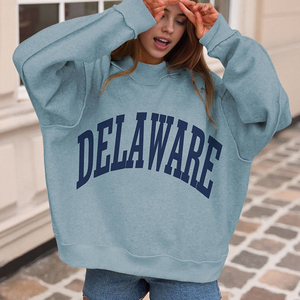 Sudadera Oversize de Cuello Redondo Personalizable con Estampado de Letras Green Bay para Mujer, 100% Algodón, Hombro Caído, Manga Larga, Otoño - Product Image 3