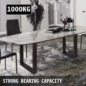 Set di 2 Gambe per Tavolo in Metallo Resistenti, Altezza 28FT, Larghezza 23FT, Sezione Quadrata 3.1'', per Tavoli da Pranzo - Product Image 3