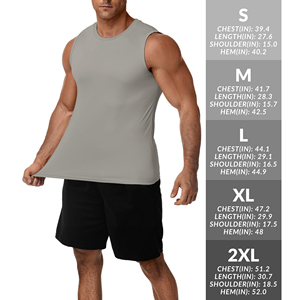 Wholesale Custom Logo Men Gym <b>Stringer</b> Tank Tops Deep Cut Bodybuilding <b>Vest</b> Muscle Fit Workout Performance Sleeveless Shirts - Product Image 6