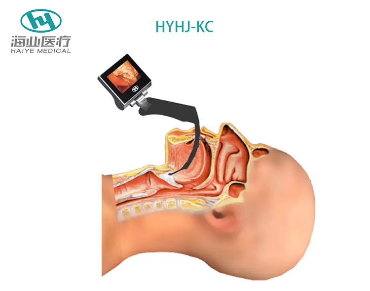 Laringoskop video portabel 32GB, dapat digunakan kembali USB peralatan pencitraan medis kamera endoskopi