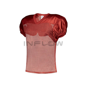 เสื้ออเมริกันฟุตบอลชาย คอวี แขนสั้น ผ้าตาข่าย ระบายอากาศได้ดี โพลีเอสเตอร์ ผู้ใหญ่ ทรงปกติ สีขาวล้วน - Product Image 5