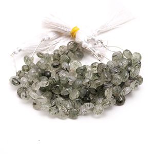 Cuentas de rutilo negro natural talladas a mano, cuentas de piedras preciosas talladas a mano, cuentas de rutilo negro perforadas lateralmente para la fabricación de joyas, 9-10 mm - Product Image 2