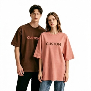 เสื้อยืดโอเวอร์ไซส์วินเทจฟอกสี  สำหรับผู้ชายและผู้หญิง  แบบฟอกกรด  เนื้อผ้าหนา - Product Image 2