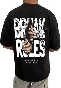 Camiseta de Cuello Redondo Personalizada con Logotipo de Marca, Camiseta de Gran Tamaño para Hombre, Lisa, de Algodón, Estilo Hip Hop Urbano, Top Masculino - Product Image 3