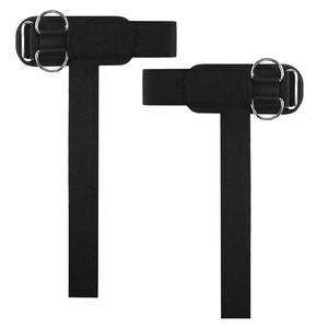 Sangles de poignet réglables en néoprène double avec anneau en D pour haltérophilie, musculation et powerlifting – Faible MOQ – Vente en gros - Product Image 1