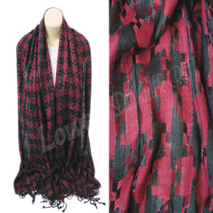Elegant Houndstooth Rayon Scarf Soft Lightweight Viscose Scarf Fashion Neck <b>Wrap</b> <b>Shawl</b> Stylish Women Men Winter Fall Classic - Product Image 5
