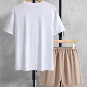 Nouvelle Collection 2026 – Ensemble d'été personnalisé respirant pour homme : T-shirt à manches courtes et short tendance, style décontracté urbain - Product Image 2