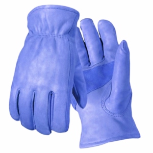 Heavy-Duty Reflective Safety Driving <b>Gloves</b> Soft General Purpose Comfortable Double Palm Reinforced Goat Grain Leather - Product Image 2