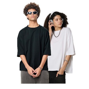 เสื้อยืดโอเวอร์ไซส์ทรงหลวมสำหรับผู้ชาย ผ้าฝ้ายนุ่ม ใส่ได้ทุกวัน รับผลิตแบบ OEM ODM เสื้อยืดทรงหลวมสำหรับผู้ชาย - Product Image 2