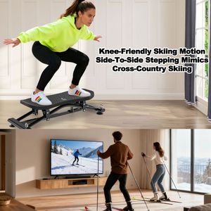 Simulador de Esquí para Interiores con Bandas de Resistencia Antideslizantes, Equipo de Fitness para Esquí, Máquina de Esquí Duradera y Práctica - Product Image 3