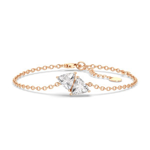 Pulsera REYES Personalizada con Moissanita de Corte Trillón de 2.5 Quilates, Cierre de Langosta, Cadena de Plata de Ley 925, Regalo de Cumpleaños, Joyería Fina - Product Image 5
