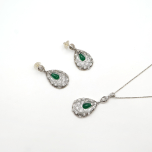 Best Premium Quality Onyx Drop Earning And Pendant Modern Fashion Jewelry OEM Custom Wholesale Supplier Export Quality - Product Image 1