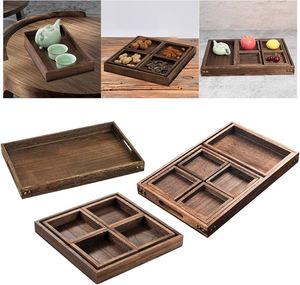 Wooden Country Style Multifunction Tray & Plate for Living Room Use-Tea Dim Sum Fruit Afternoon Snacks & Delicacies - Product Image 1