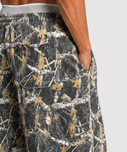 OEM Men's <b>Oversized</b> Camouflage Contrastline Jogger Pants Premium Cotton Fleece Breathable Casual Streetwear Men's <b>Sweatpants</b> - Product Image 4