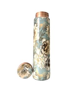 Bouteille d'eau en cuivre pur 1000 ml, design martelé, anti-fuite, bouteille ayurvédique avec bouchon à vis - Product Image 1