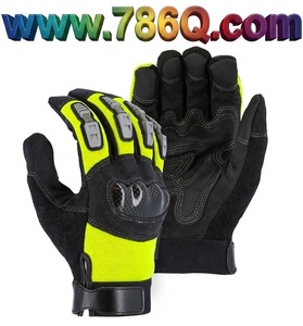 Knucklehead Heavyweight Armor Skin Mechanics Gant Gants de travail en cuir synthétique Gants de sécurité Accepter Logo personnalisé PK - Product Image 1