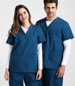 Ensembles d'uniformes médicaux unisexes en tissu rayonne élastique tissé, à la mode et abordables, pour usage hospitalier (vente en gros) - Product Image 6