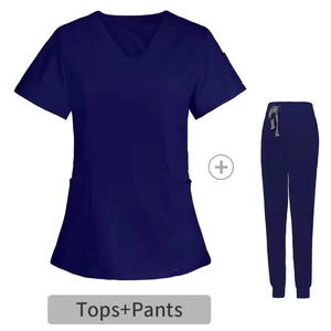 Los Mejores Conjuntos de Uniformes Médicos Tejidos a la Moda, Servicio OEM, Algodón/Poliéster Spandex, Secado Rápido, Transpirables, Personalizados, Elásticos, Venta al Por Mayor - Product Image 5