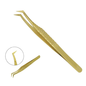 Pinzas para Pestañas con Punta de Volumen, Dentadas, Precisas y Duraderas, de Acero Inoxidable Japonés, Servicio OEM ODM, Punta en Forma de L - Product Image 2