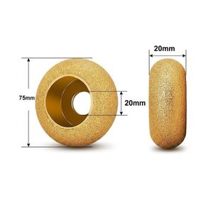 Disco Abrasivo de Diamante de Alta Dureza HGP de 75 mm, Disco de Perfil de Borde de 3 Pulgadas para Piedra, Mármol y Granito, 10/15/20 mm, Soldado al Vacío - Product Image 1