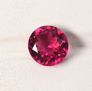 Rubellite พลอยพลอยพลอยทัวร์มาลีนแบบเจียระไนขนาด7มม. 8มม. 9มม. 10มม. พลอยอัญมณีทรงหลวมสำหรับทำเครื่องประดับ - Product Image 2