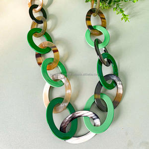 Collier de corne de festival classique pour les fêtes et les vêtements de bureau Collier de chaîne de corde élégant - Product Image 5