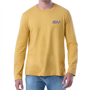 เสื้อยืดแขนยาวผู้ชายใส่สบาย ดีไซน์ทรงปกติ เหมาะสำหรับใส่ในบ้านและนอกบ้าน เสื้อยืดแขนยาวผู้ชายราคาประหยัด - Product Image 1