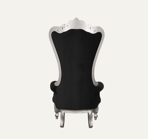 Silla de Trono Moderna de Madera Maciza de Caoba Blanca Tallada a Mano, Muebles Comerciales Duraderos para Sala de Estar y Apartamento - Product Image 3