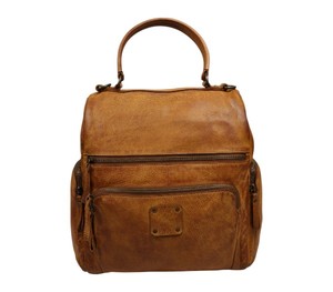 Vintage Leather <b>Backpack</b> Distressed <b>Brown</b> Daypack Multi Pocket Zipper Bag Casual Travel Office Stylish <b>Backpack</b> - Product Image 1