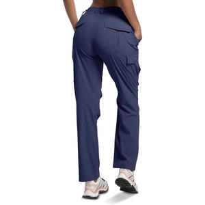 Pantalon cargo taille haute pour femme, vêtements de travail personnalisés, pantalon élégant avec plusieurs poches, impression du logo de la marque - Product Image 6