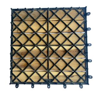 Dalles de sol extérieures contemporaines en bois d'acacia du Vietnam, antidérapantes, imperméables, à emboîtement, finition mate, huilées, garantie 5 ans, installation facile - Product Image 2