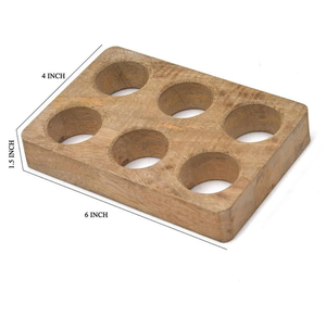 Elegant High-grade Eco-Friendly Wooden Egg Rack Handcrafted Customizable Dishwasher Safe Kitchen <b>Table</b> Restaurant Hotel Use - Product Image 4