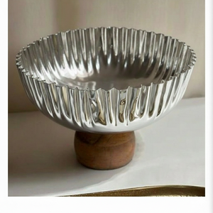 Moderno Tazón de Acero Inoxidable Ecológico con Diseño Ondulado para Servir Alimentos, Apto para Lavavajillas, Acabado Brillante para Regalos - Product Image 4