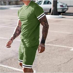 Jaffico International BlackHearted Streetwear Knitted <b>TShirt</b> Shorts Set Skull Print Crew Neck Summer Casual Unisex <b>White</b> Cotton - Product Image 2